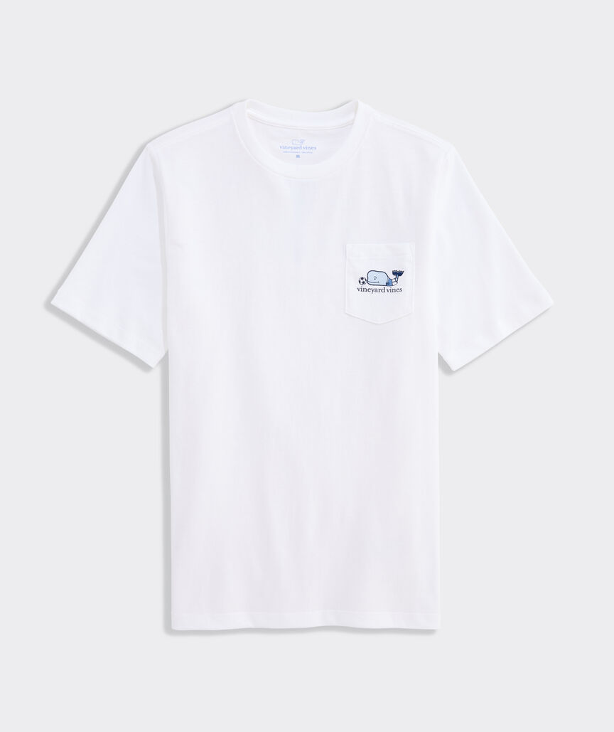 Boys' Soccer Field Whale Short-Sleeve Pocket Tee