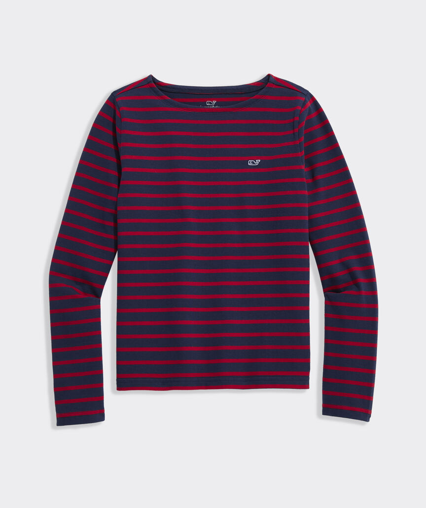 Girls Jersey Boatneck Long-Sleeve Tee