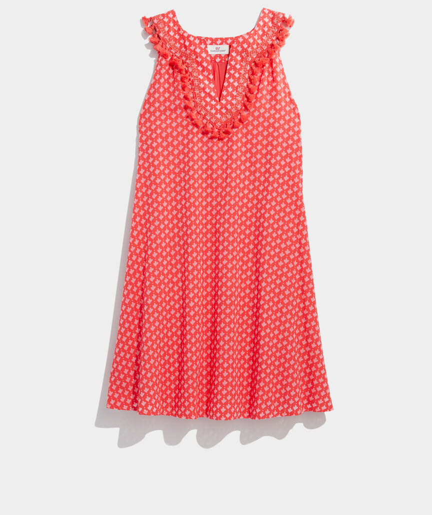 Tile Print Embroidered Coverup