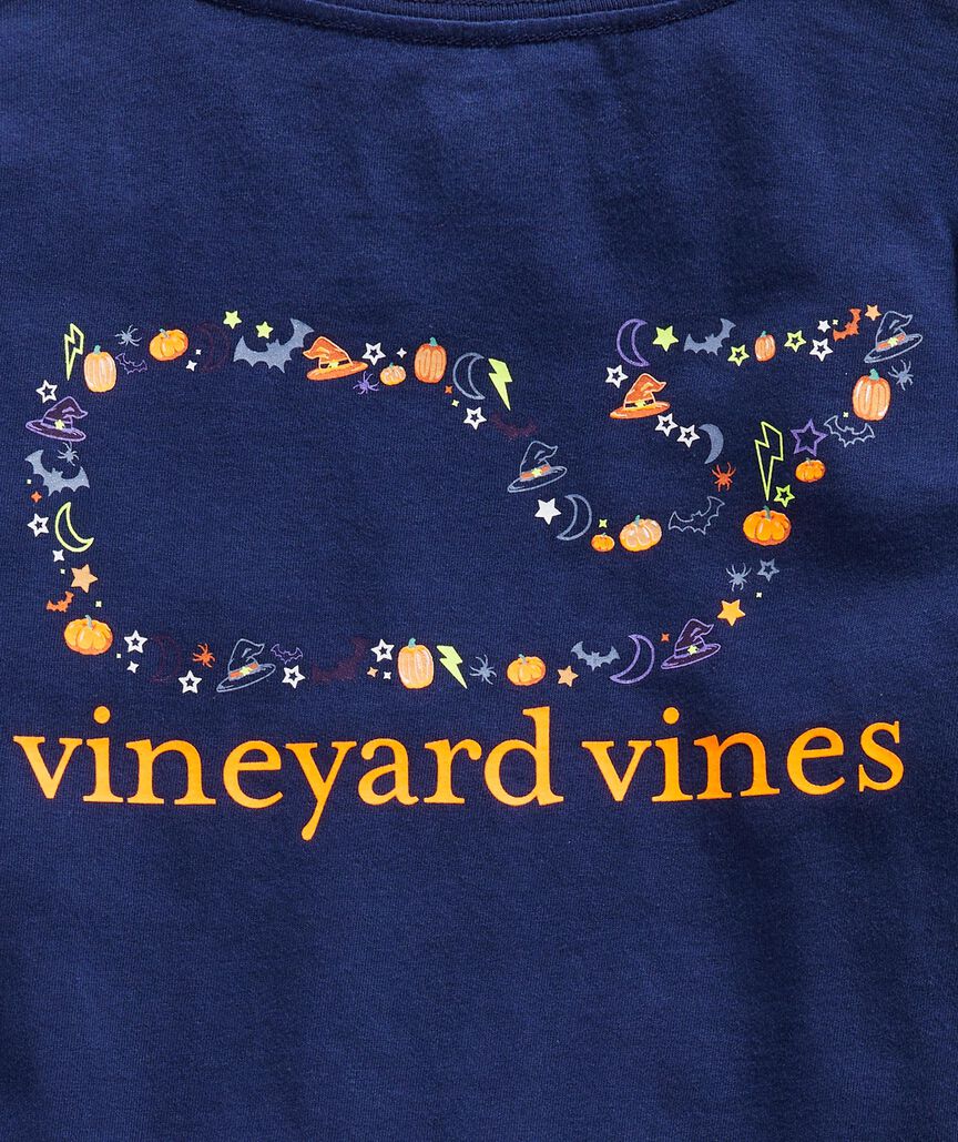 Girls' Long-Sleeve Halloween Glow-In-The-Dark Whale Tee