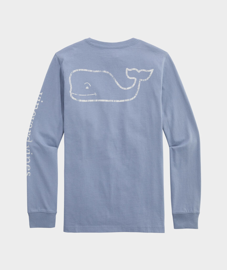 Boys' Vintage Whale Long-Sleeve Pocket Tee
