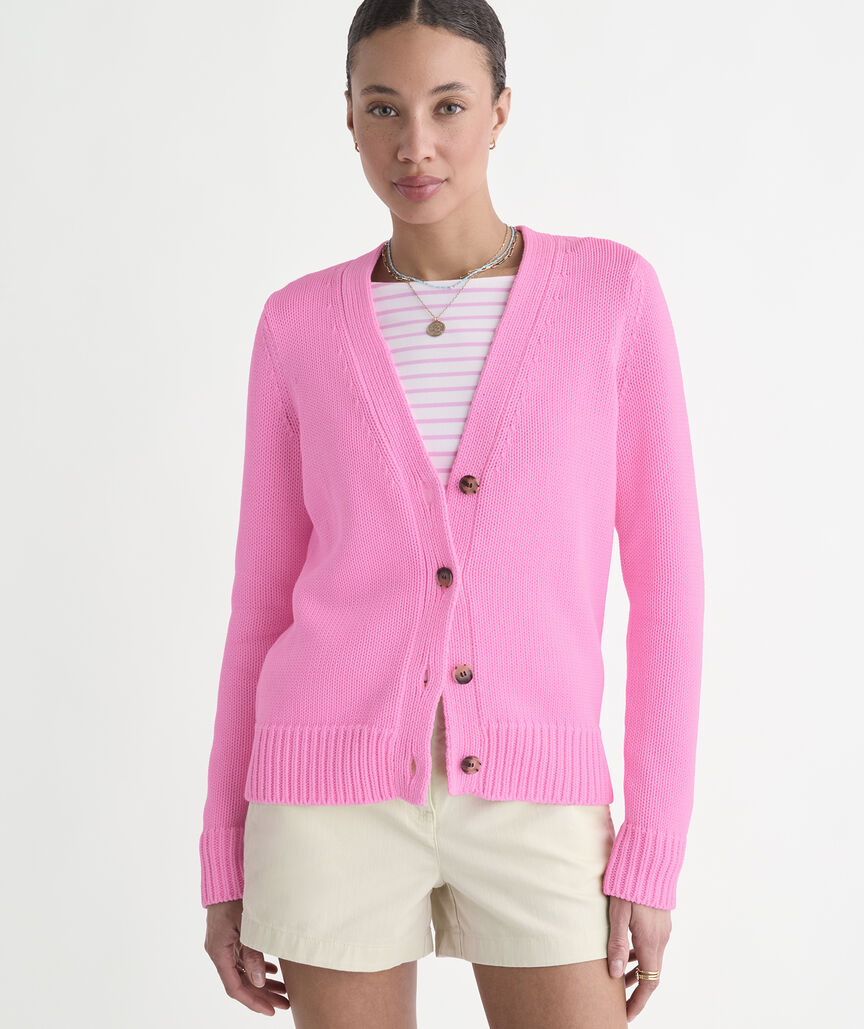 Katie Cotton Garment-Dyed Cardigan