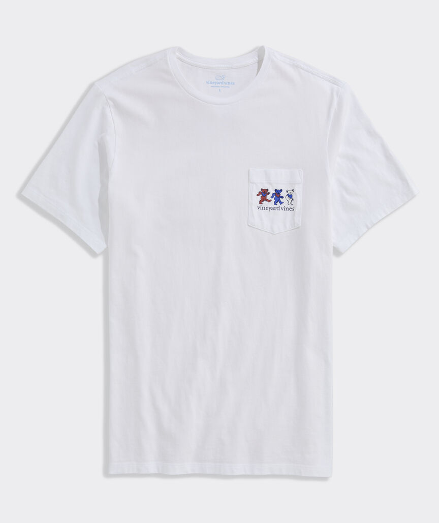 Grateful Dead x vineyard vines Dancing Bears Short-Sleeve Pocket Tee