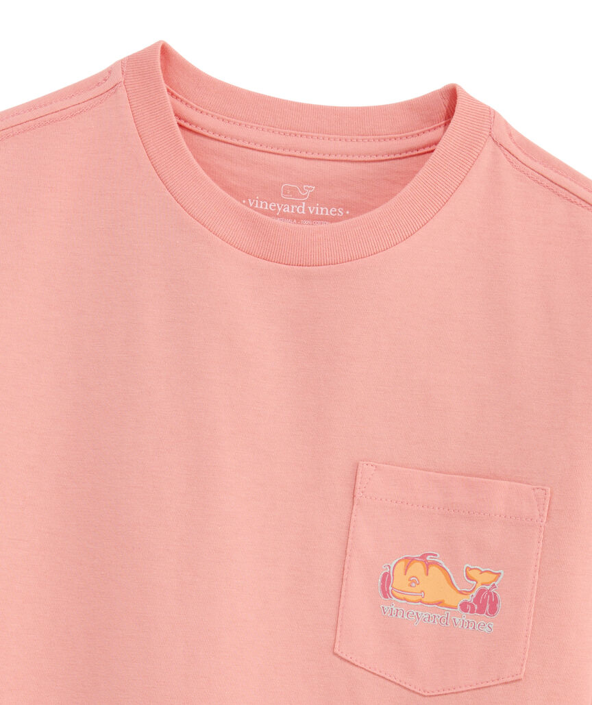OUTLET Kids' Glitter Pumpkin Whale Short-Sleeve Pocket Tee