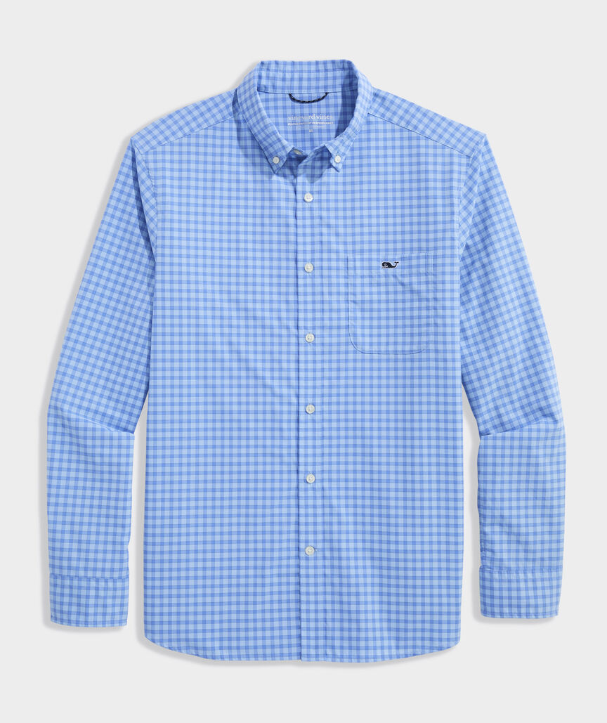 Performance Lemon Shark Gingham Featherweight Shirt