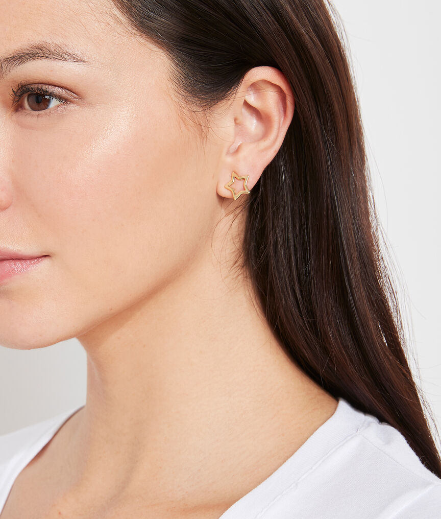 Shop Open Star Stud Earrings at vineyard vines