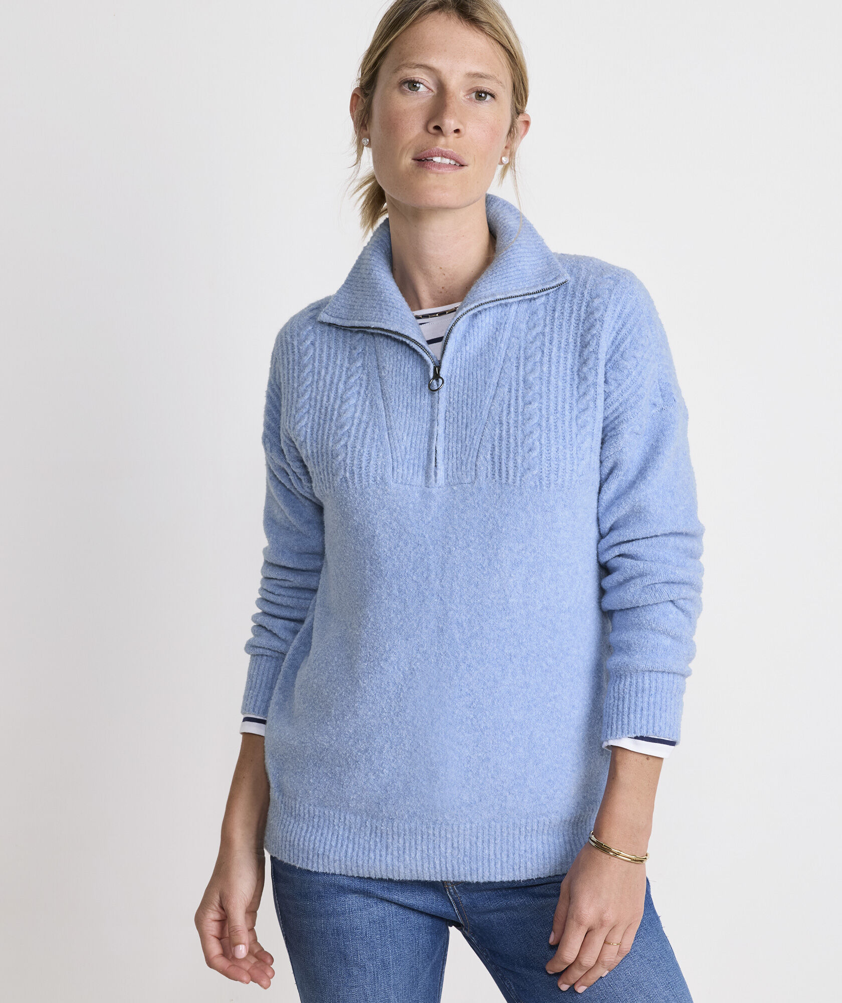 Boucle Quarter-Zip Sweater by Vineyard Vines