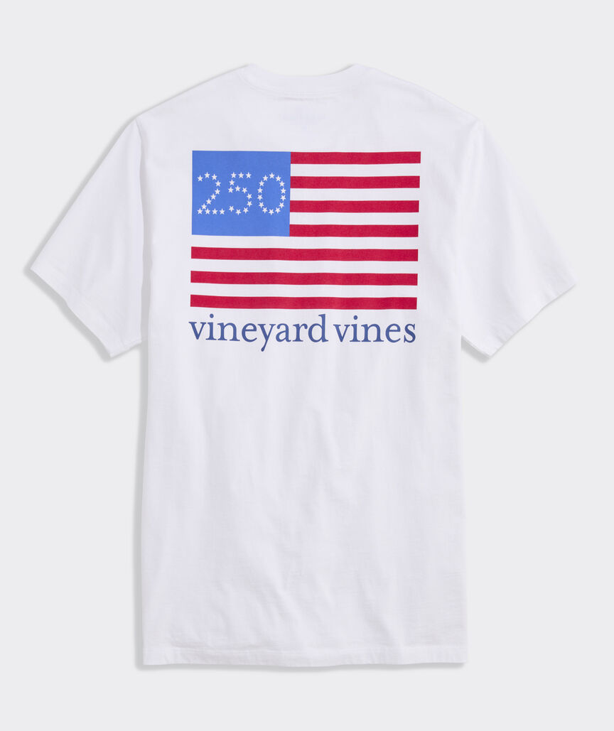 Whale USA Flag Short-Sleeve Pocket Tee
