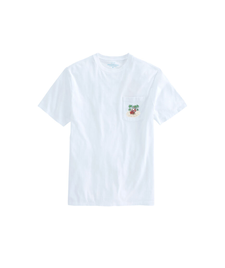 OUTLET Santa Beach Chair Short-Sleeve Pocket Tee