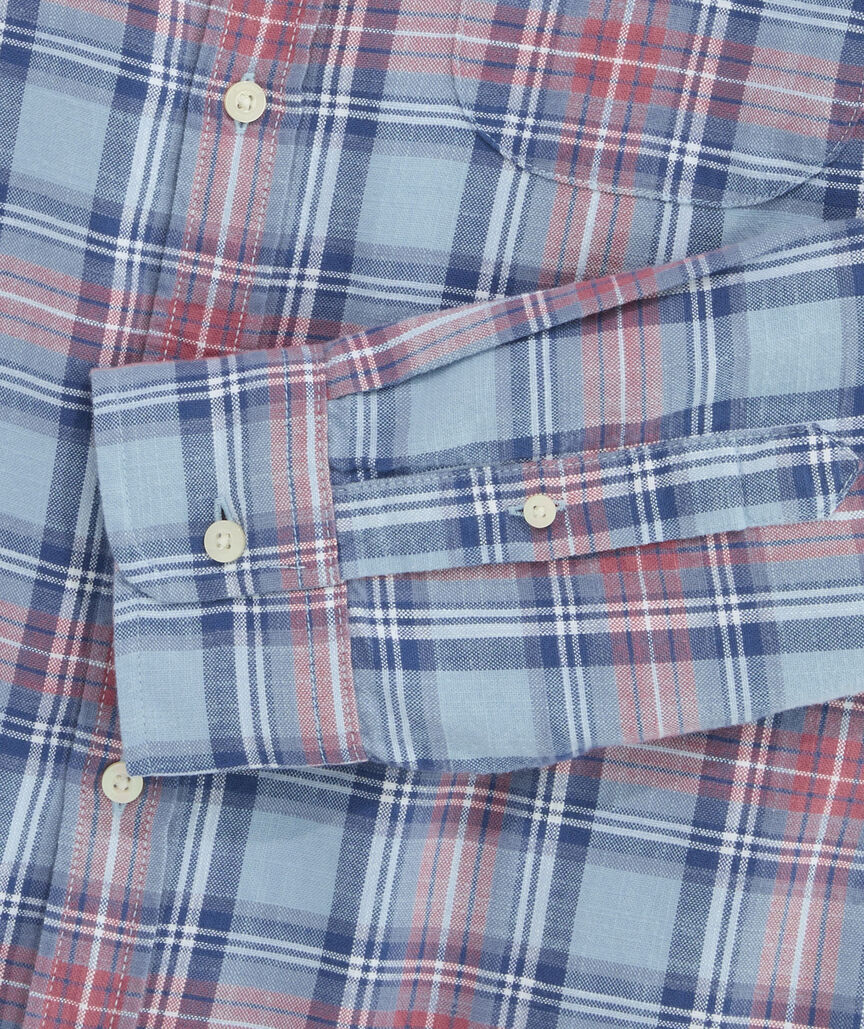 Folly Beach Plaid Island Cotton Shirt
