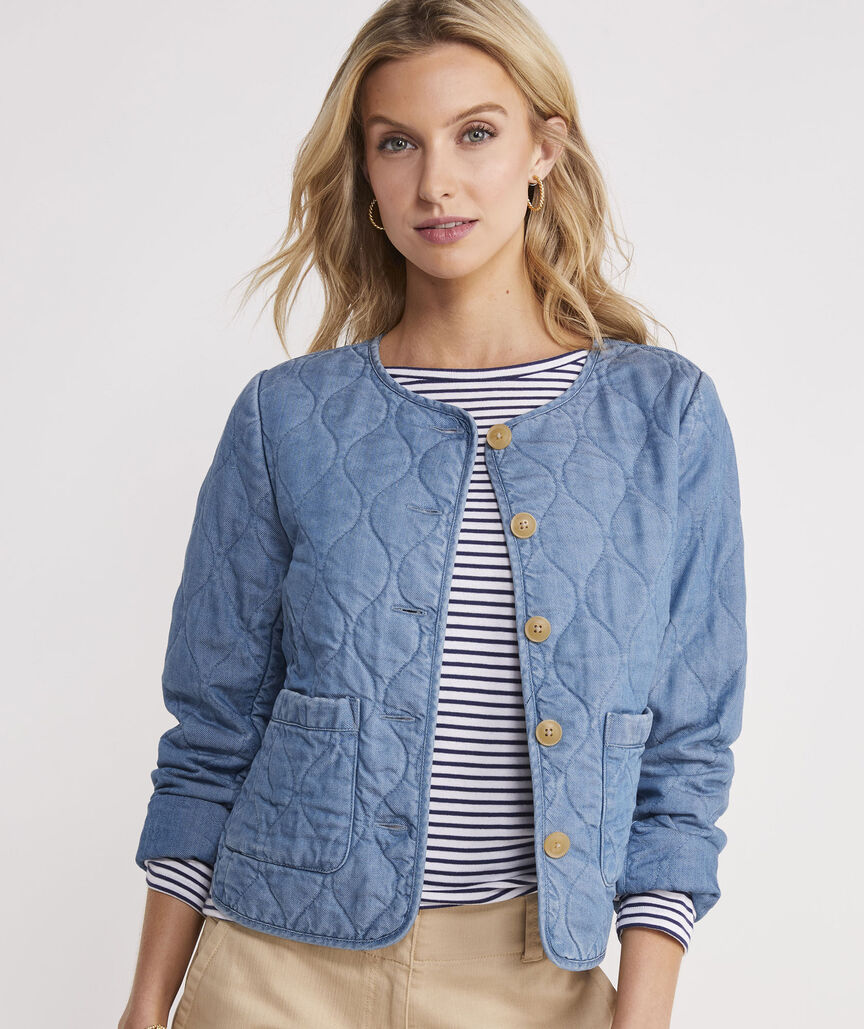 Shop Chambray Quilted Jacket at vineyard vines