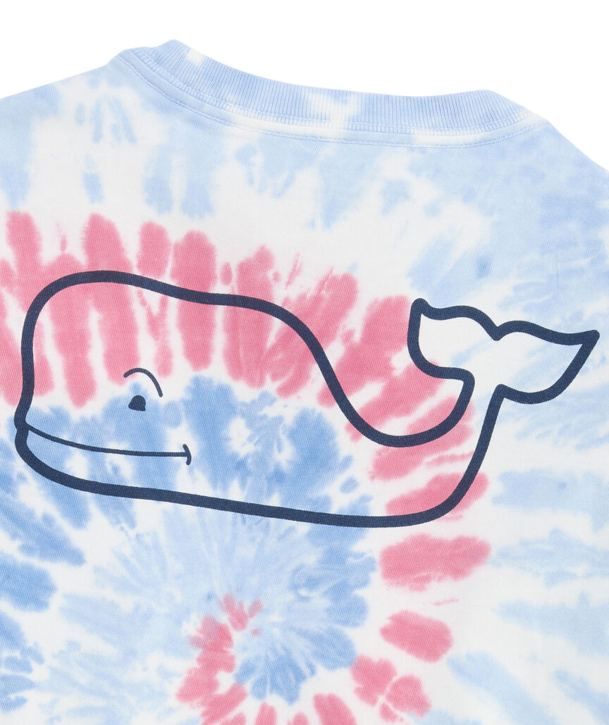 OUTLET Boys' Vintage Whale Outline Tie-Dye Short-Sleeve Tee