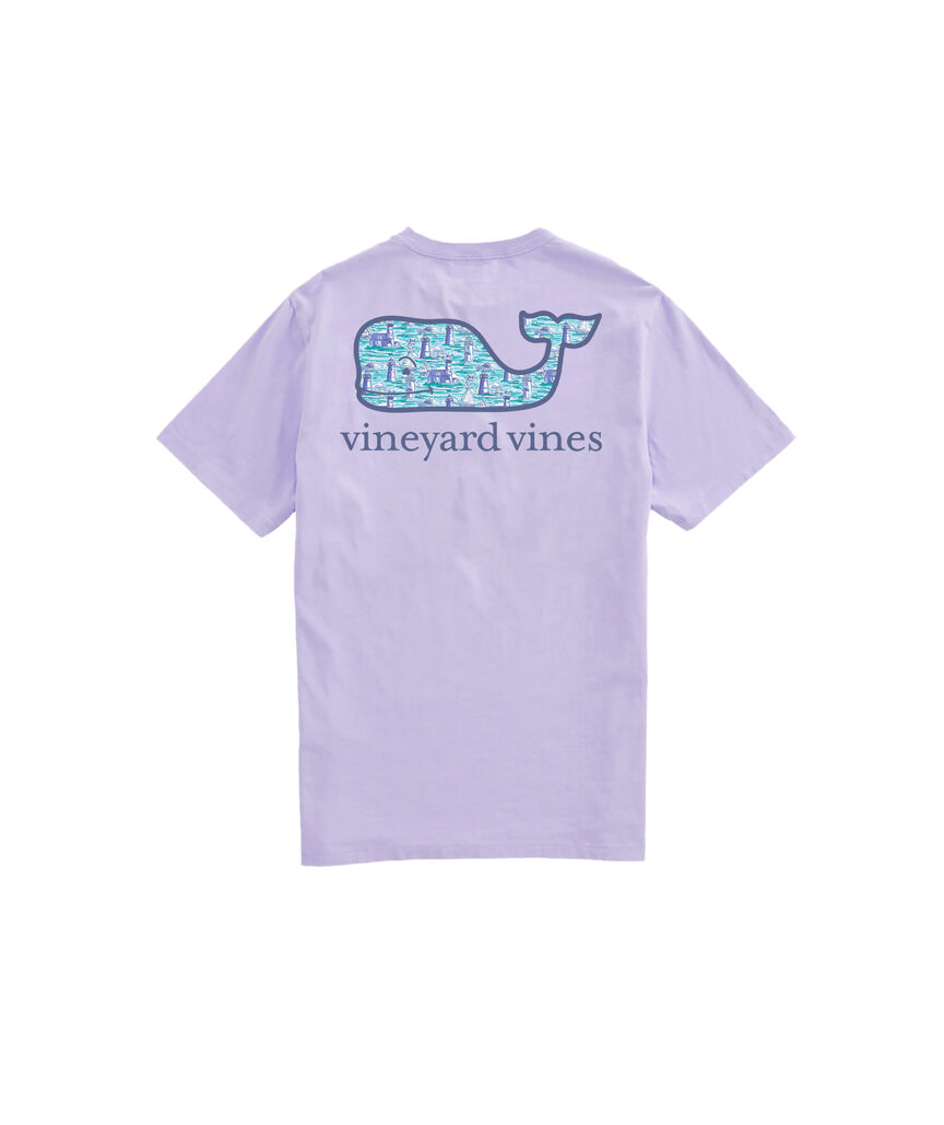 OUTLET Lighthouse Scene Whale Short-Sleeve Tee