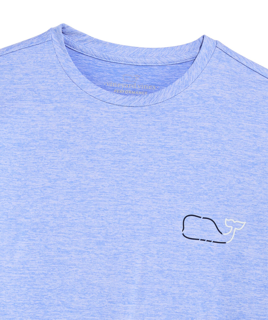 OUTLET Whale Outline Long-Sleeve Performance Tee