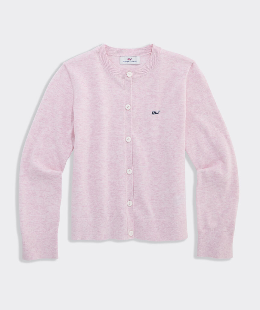 Girls' Cotton Heritage Logo Cardigan
