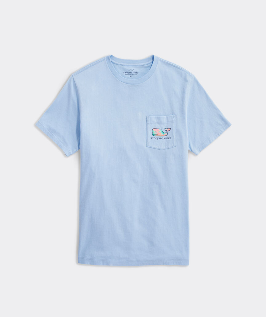 Palm Fan Whale Short-Sleeve Pocket Tee