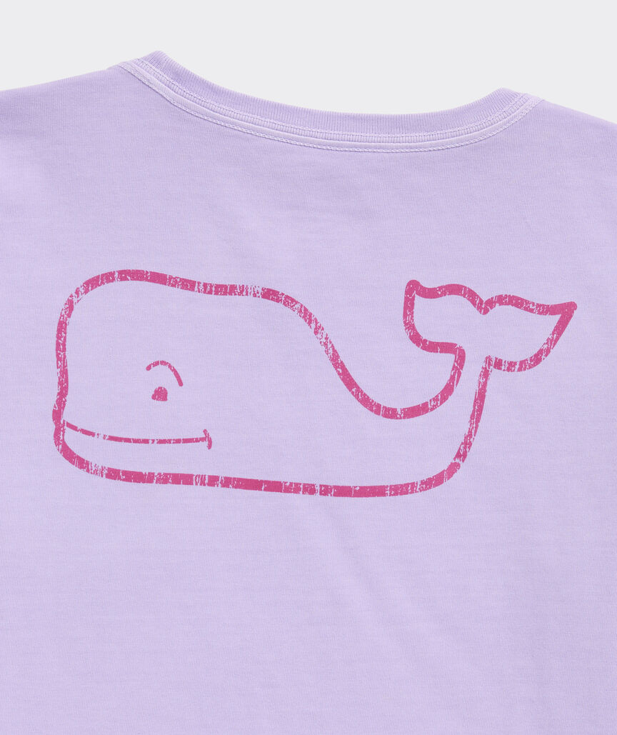 Girls’ Garment-Dyed Vintage Whale Short-Sleeve Pocket Tee