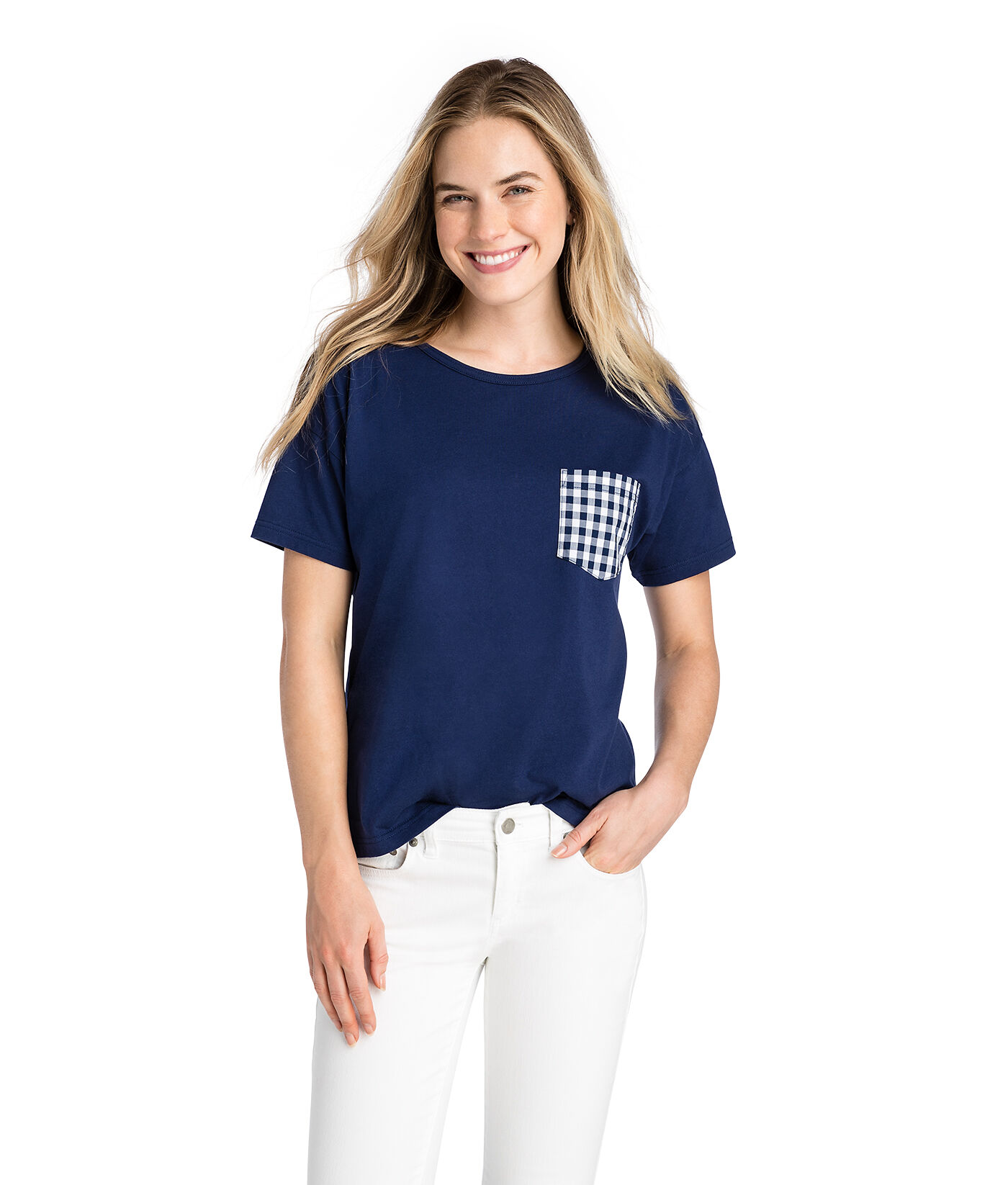 contrast pocket tee