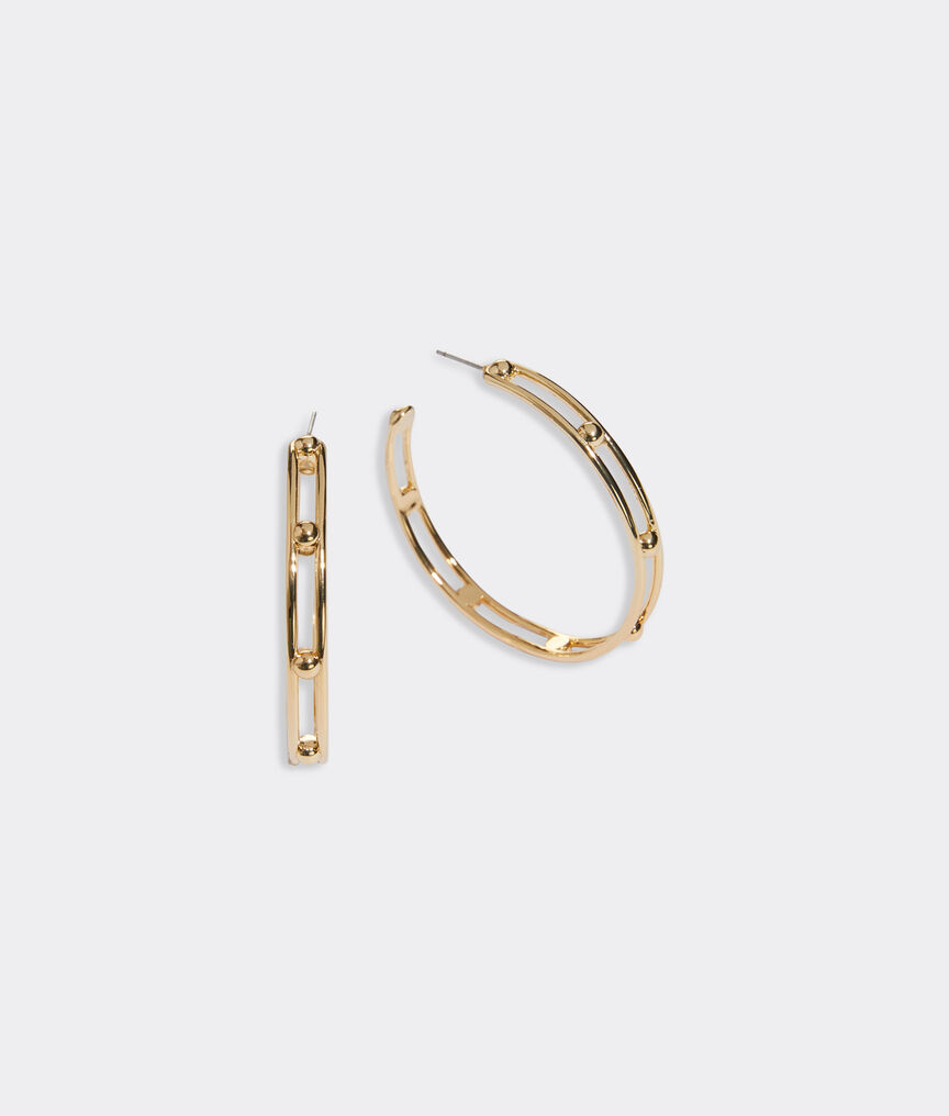 Gold Dot Hoop Earrings