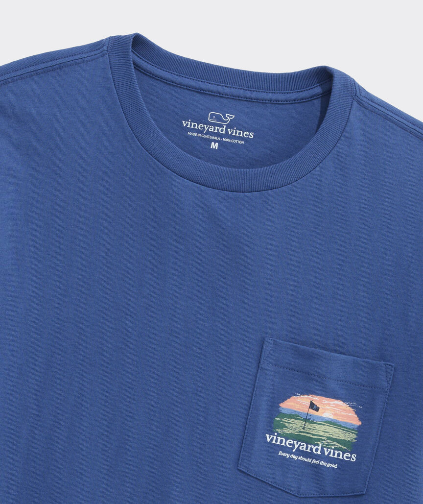 Oceanfront Golf Long-Sleeve Pocket Tee