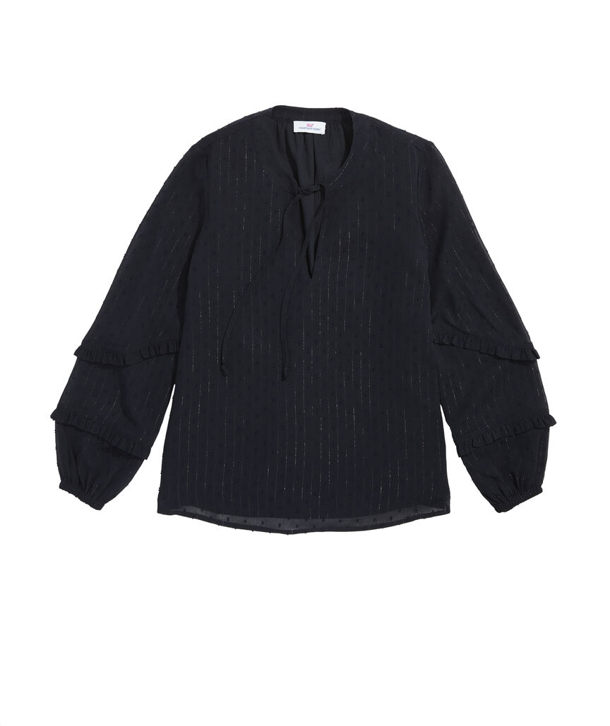 OUTLET Clip Dot Shine Stripe Top