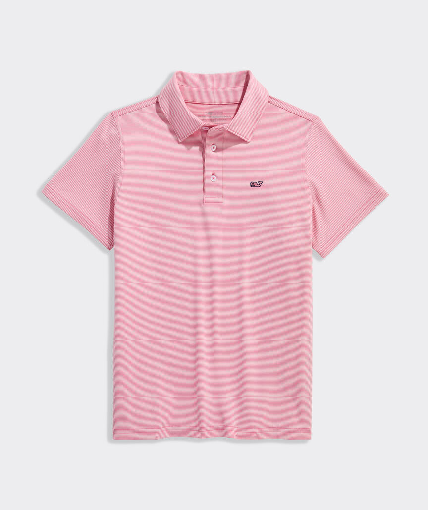 Boys' Performance Anegada Stripe Sankaty Polo