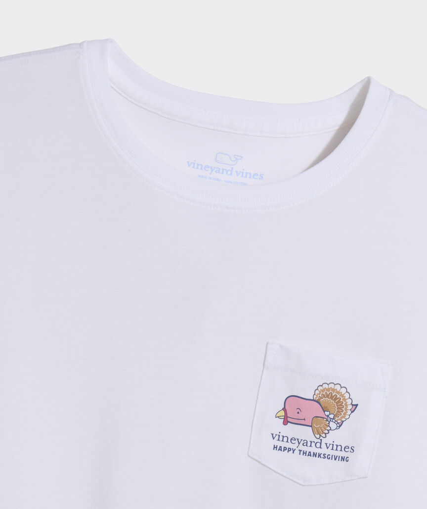 Women's Thanksgiving Whale Long-Sleeve Pocket Tee