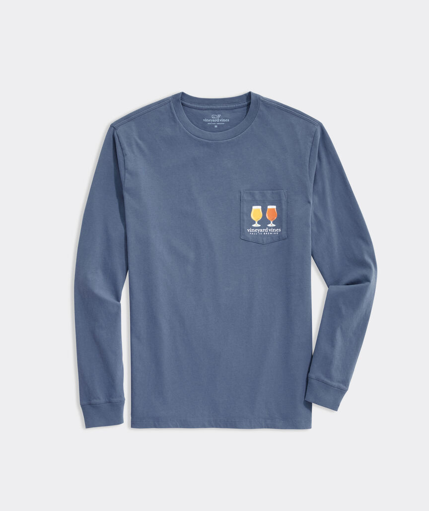 Fall Is Brewing Long-Sleeve Pocket Tee