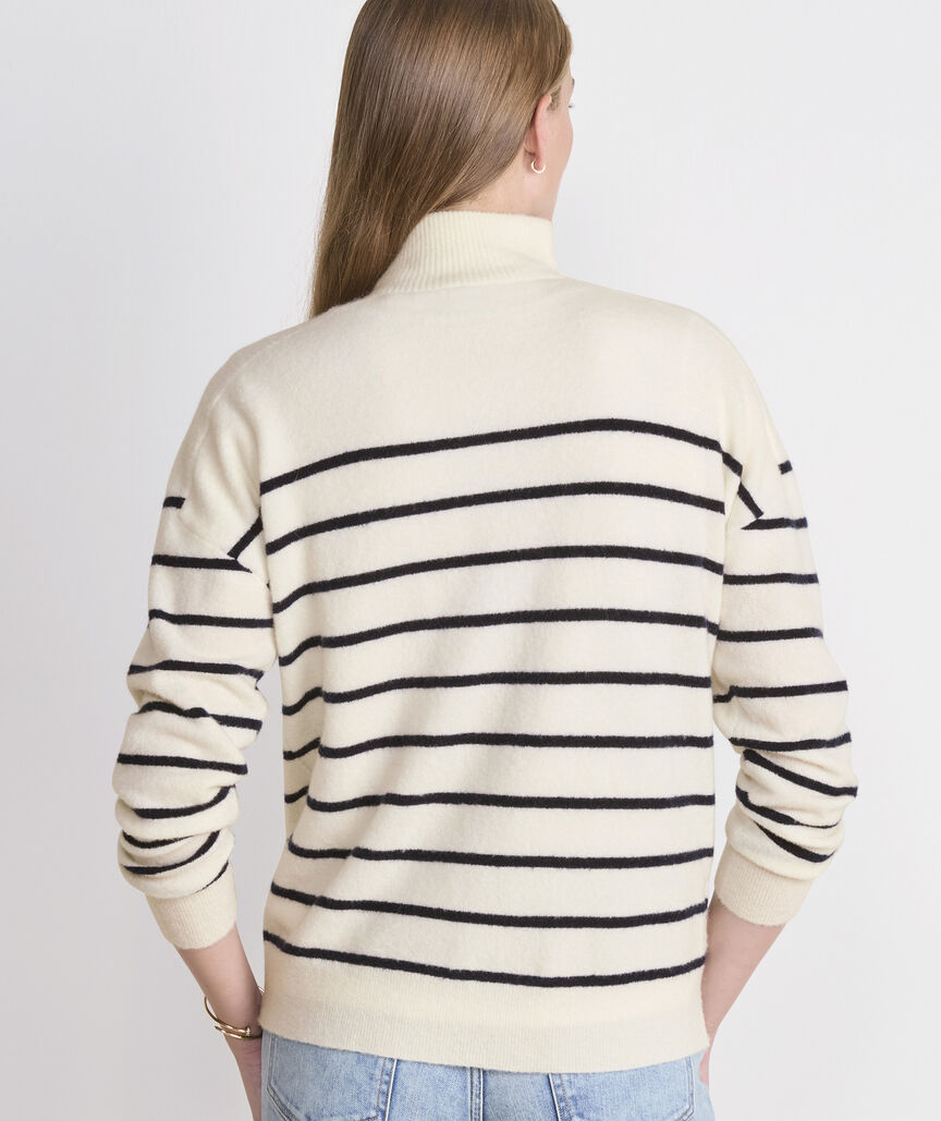 Breton Stripe Half-Zip Sweater