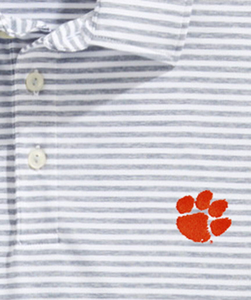Clemson University Winstead Stripe Sankaty Polo