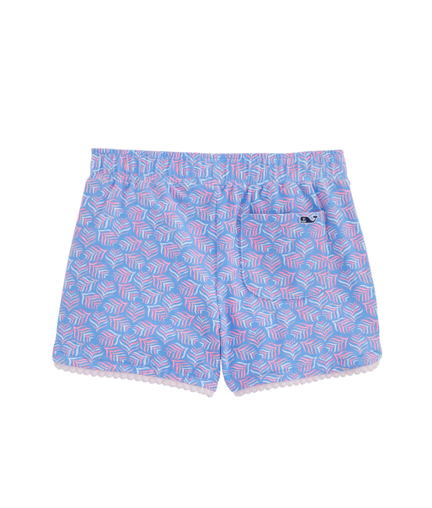 Girls Whaletail Tile Print Knit Shorts