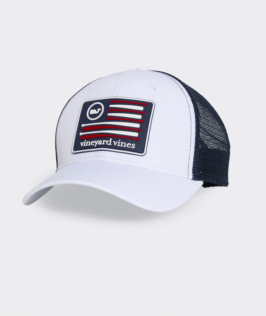 Baseball US Flag Patch Trucker Hat
