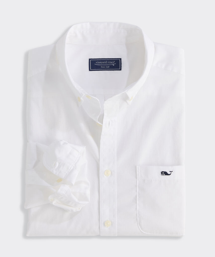 Shoreline Solid Perfect Wash Poplin Shirt