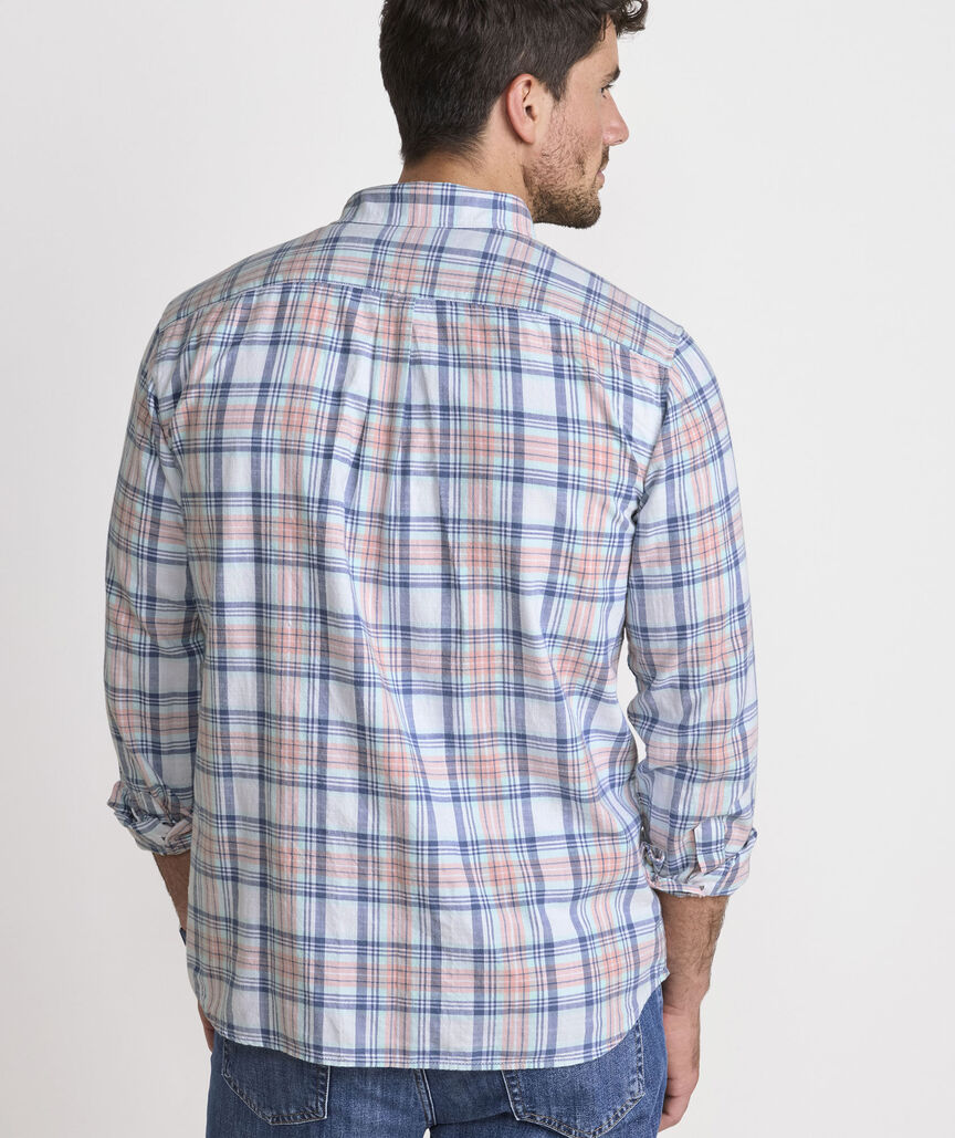 Folly Beach Plaid Island Cotton Shirt
