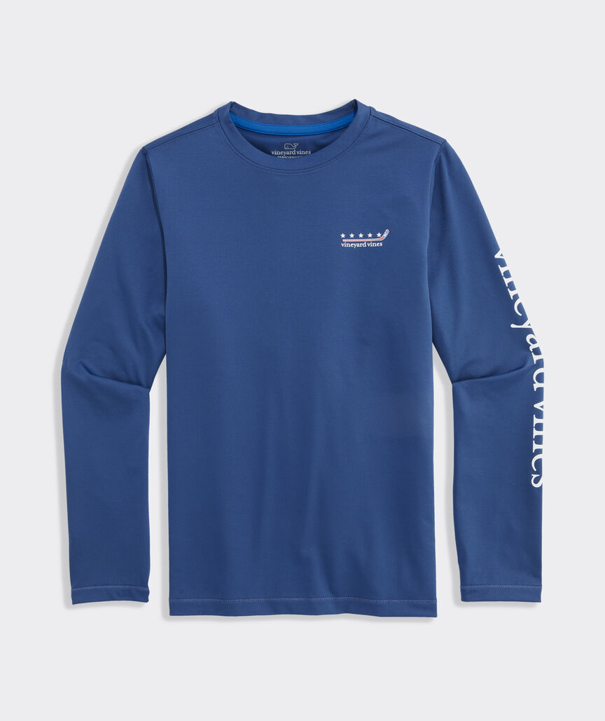Boys' Performance Hockey Star Long-Sleeve Harbor Sun Tee