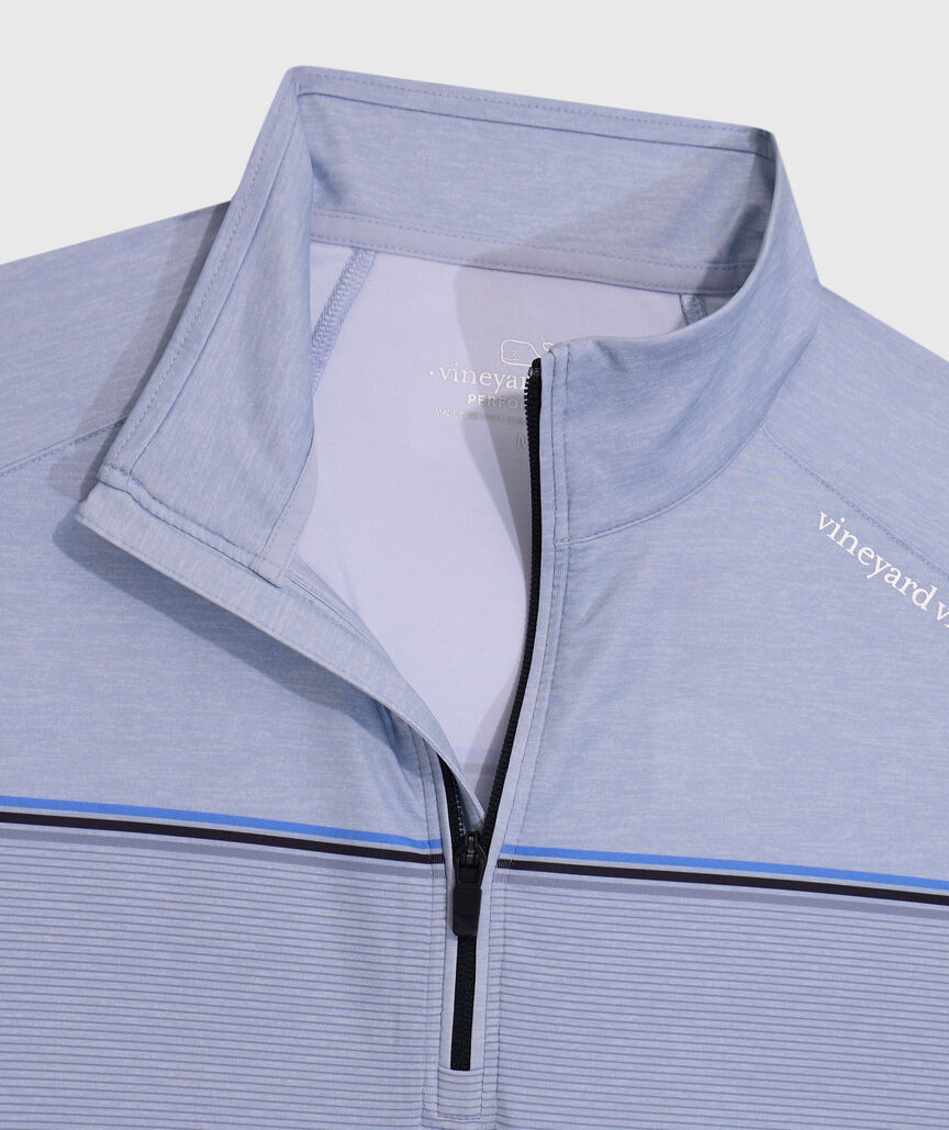 OUTLET Striped Performance Half-Zip