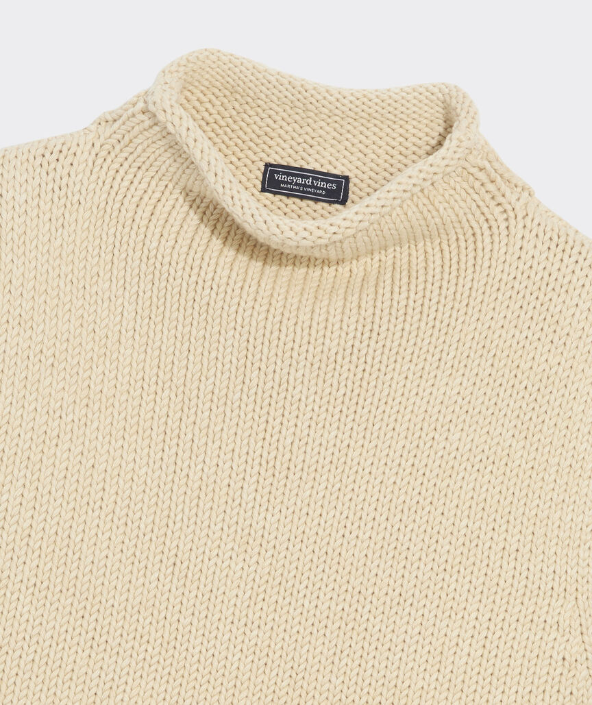 Katie Cotton Mockneck Sweater Tank