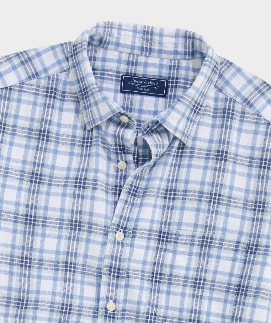 Sandstone Plaid Island Cotton Shirt