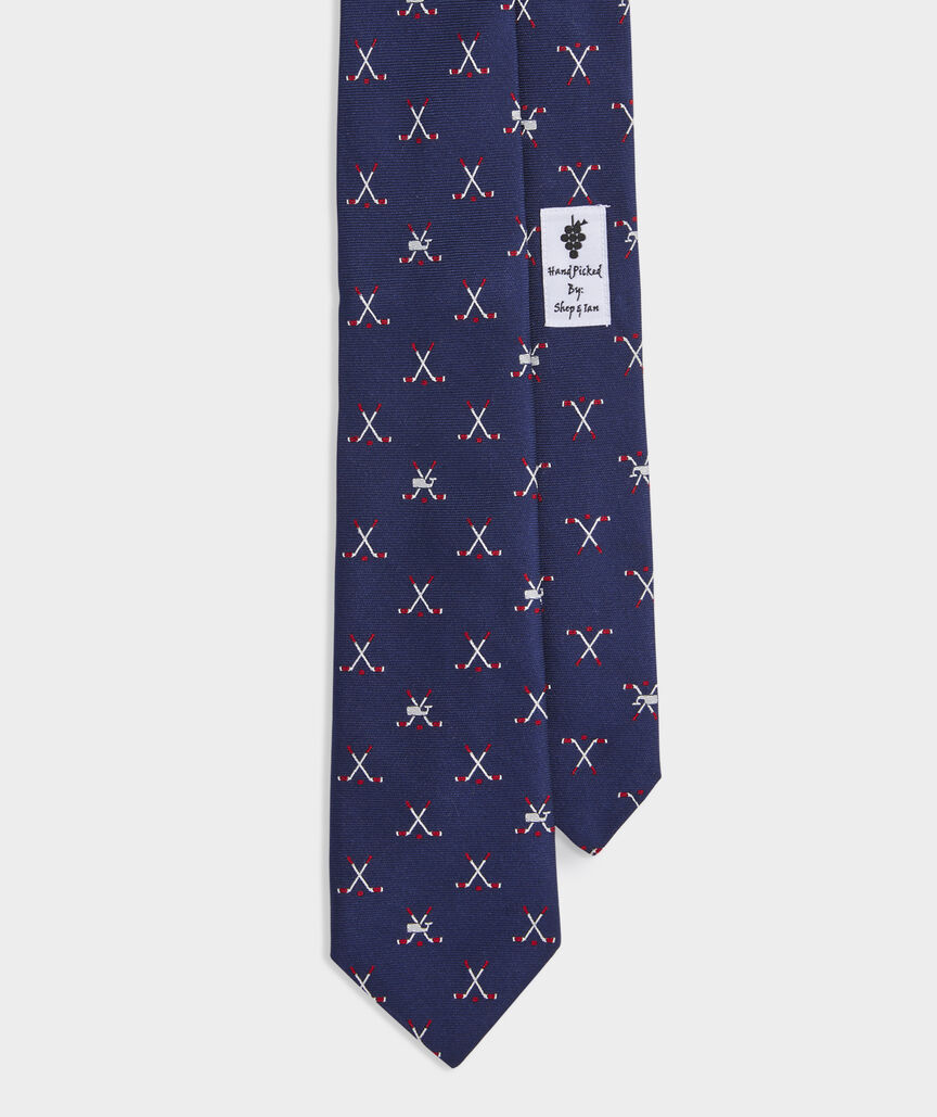 Shop Crossed Hockey Sticks Woven Kennedy Tie at vineyard vines