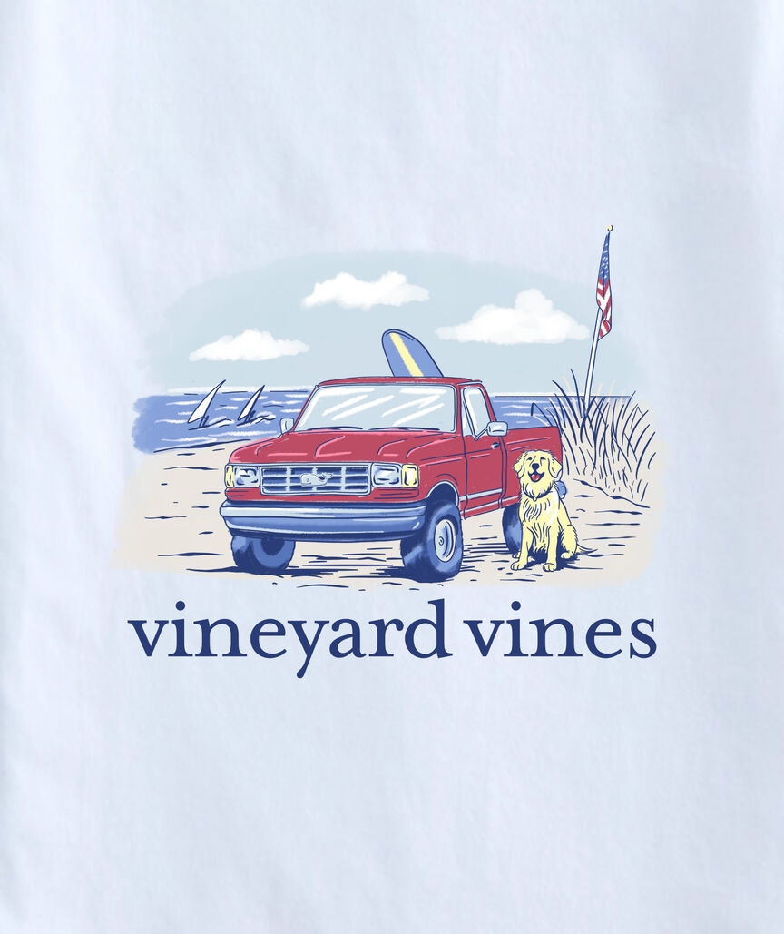 OUTLET Boys' Truck On The Beach Short-Sleeve Pocket Tee