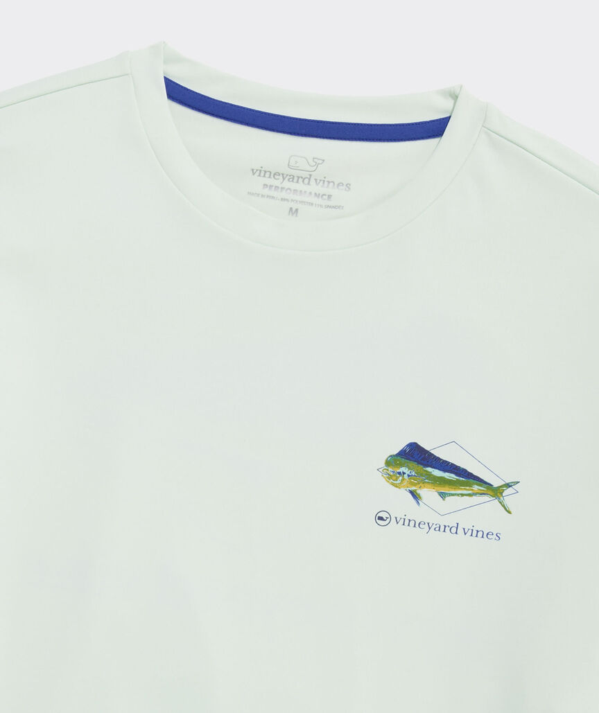 Performance Painted Mahi Fish Long-Sleeve Harbor Tee