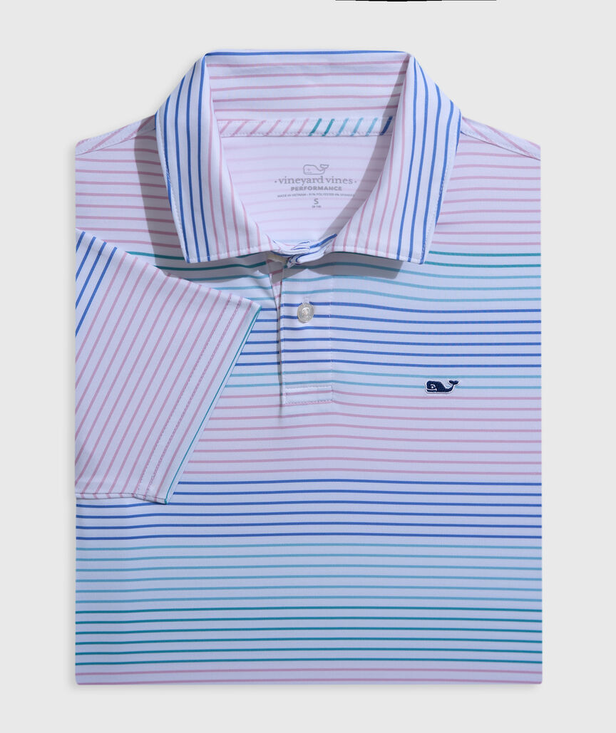 OUTLET Boys' Performance Harborview Stripe Polo