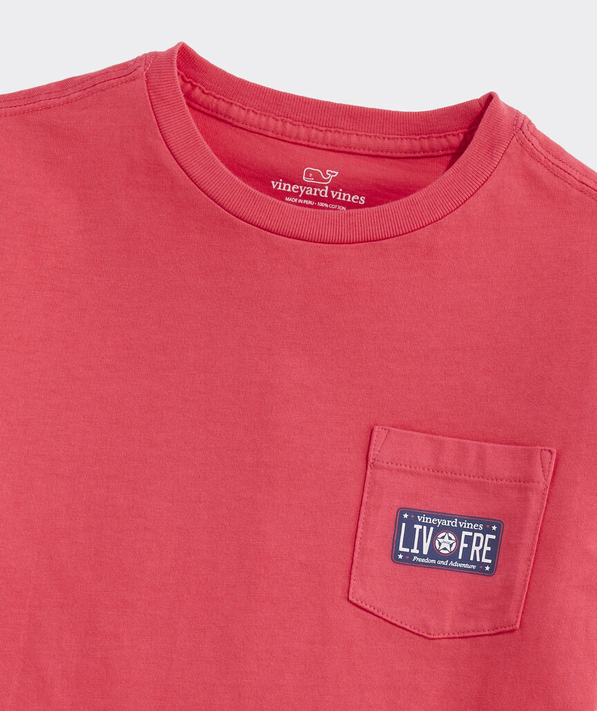 Jeep Collection Boys' License Plate Short-Sleeve Pocket Tee