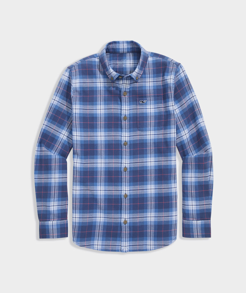 Boys' Muskeget Plaid Vineyard Flannel Shirt