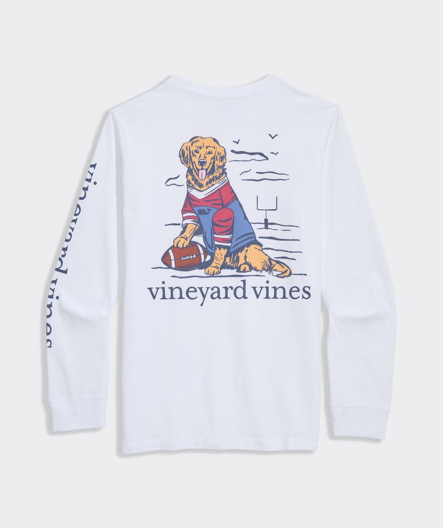 Boys' Football Golden Long-Sleeve Pocket Tee