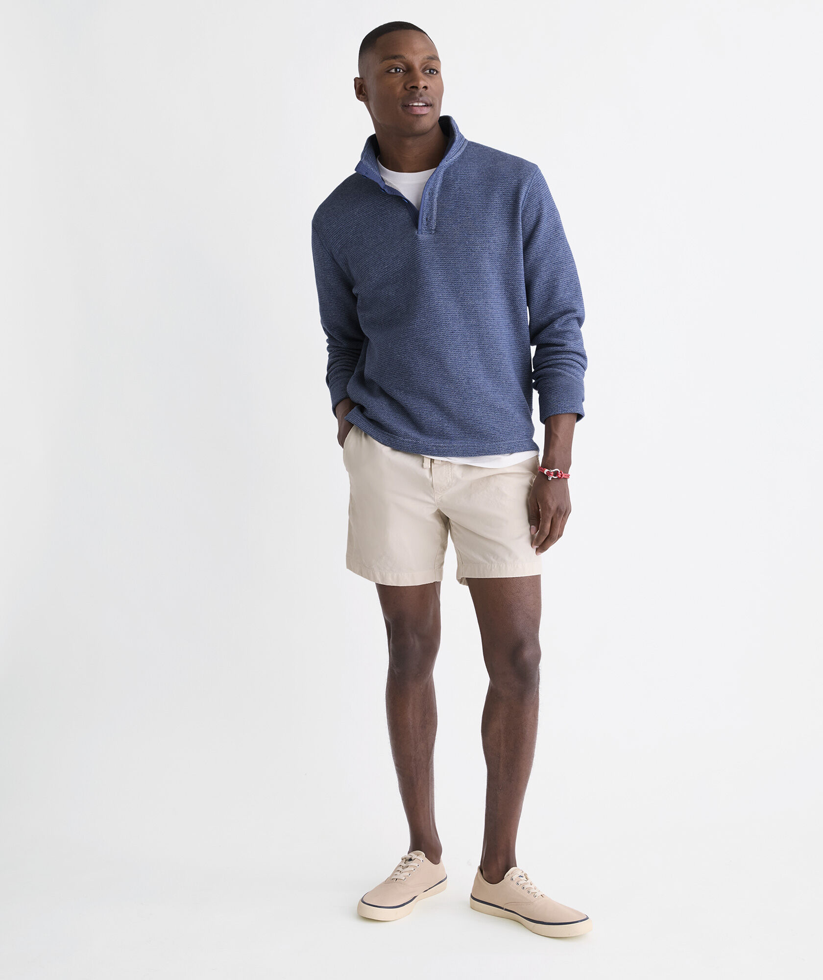 Shop Tidal Terry Button Mockneck at vineyard vines