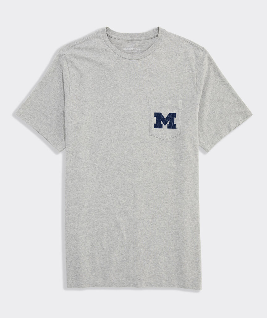 University of Michigan Pennants Short-Sleeve Pocket Tee