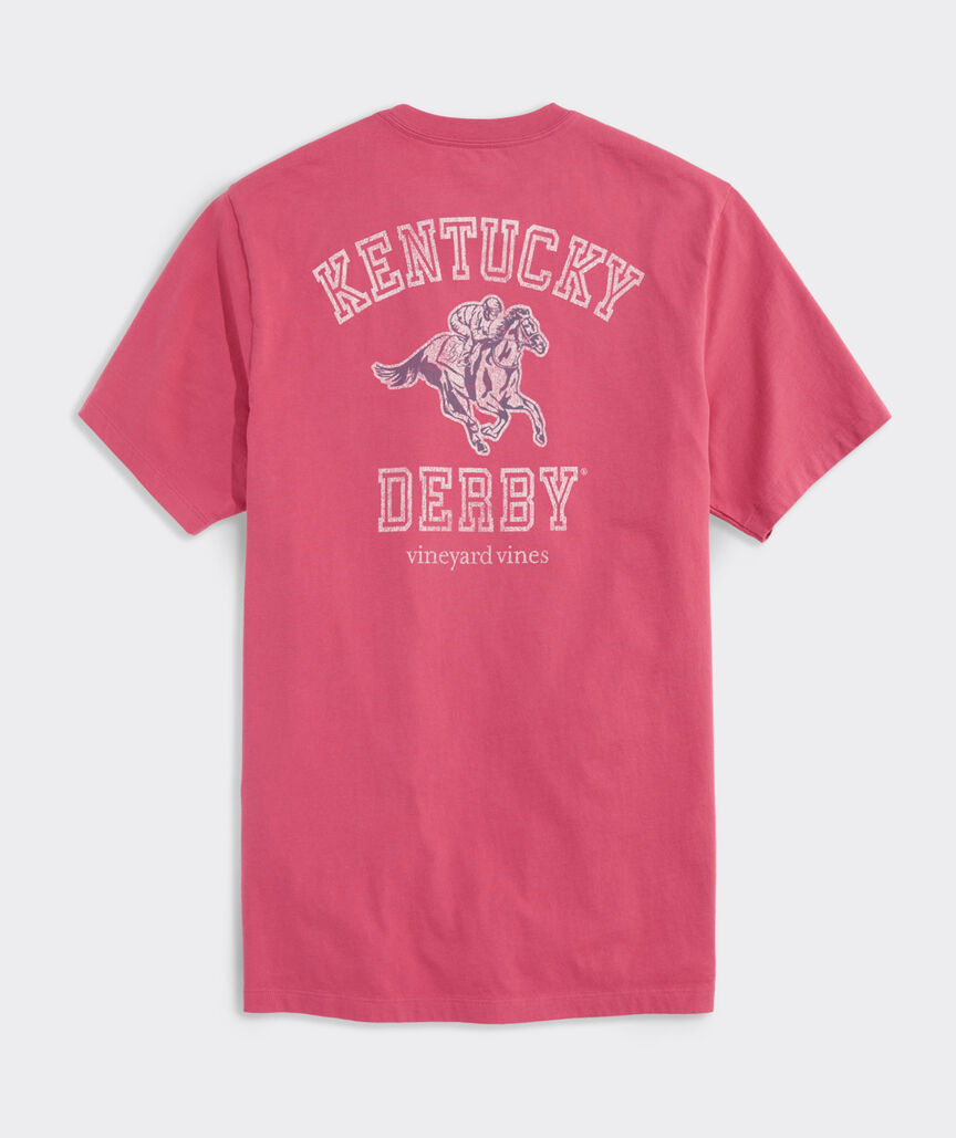 Kentucky Derby Varsity Text Short-Sleeve Pocket Tee