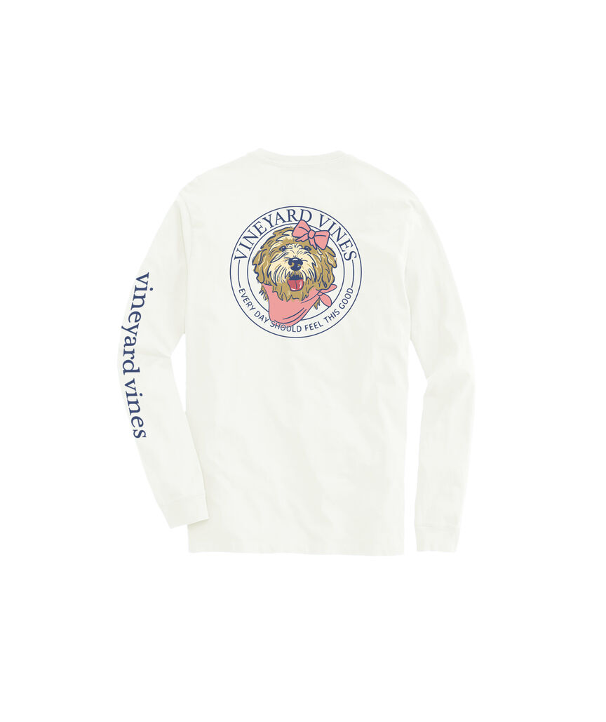 OUTLET Girls' Doodle Long-Sleeve Pocket Tee