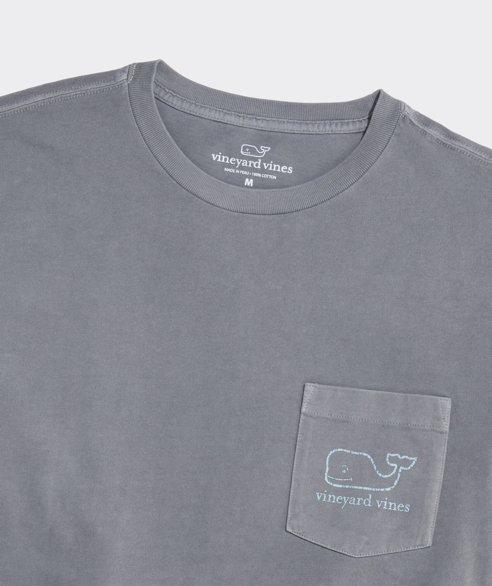 Garment-Dyed Vintage Whale Long-Sleeve Pocket Tee